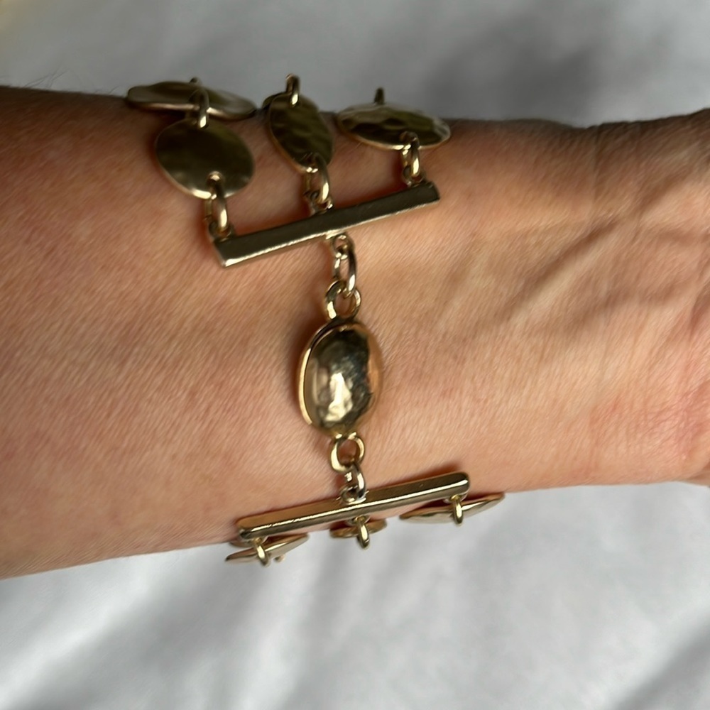 Chunky Gold Bracelet | Multi Strand Statement | Magnetic Clasp | Bold Glam - Picture 3 of 9